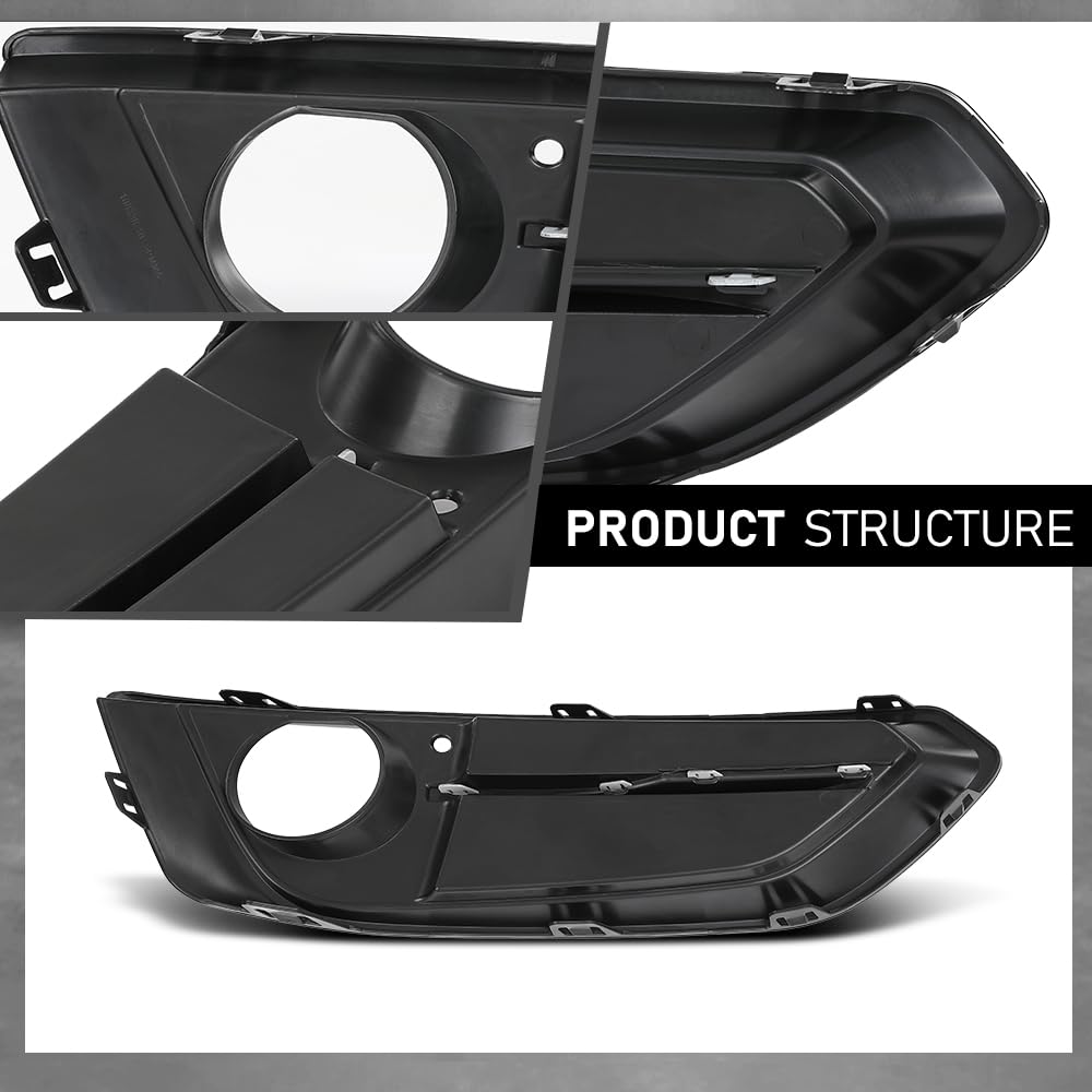 G-PLUS Front Fog Light Cover Trim Driving Lamp Driver Left Side Compatible with BMW 230i xDrive Base 2017-2021 For Sport Line Models Without M Sport Package 51117343731, BM1038163 Black
