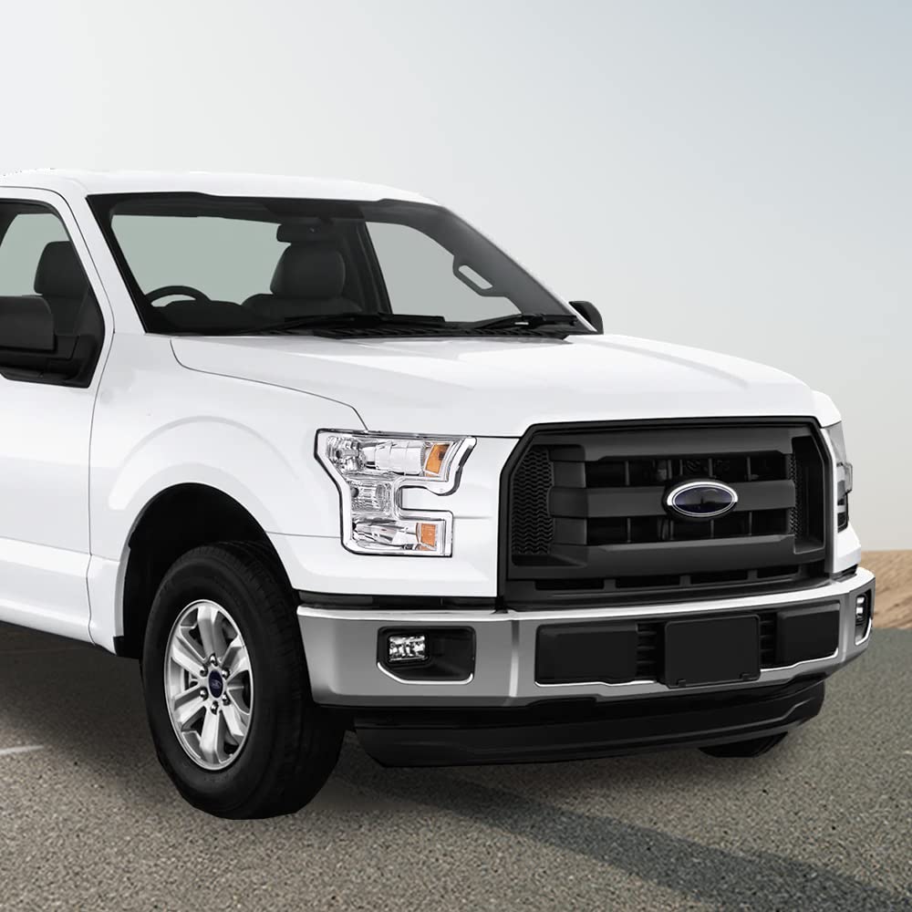 G-PLUS Right Passenger Side Headlights Replacement Compatible With 2015-2017 Ford F150 Only (Not Compatible on Models w/ Factory LED Headlights) FL3Z13008B