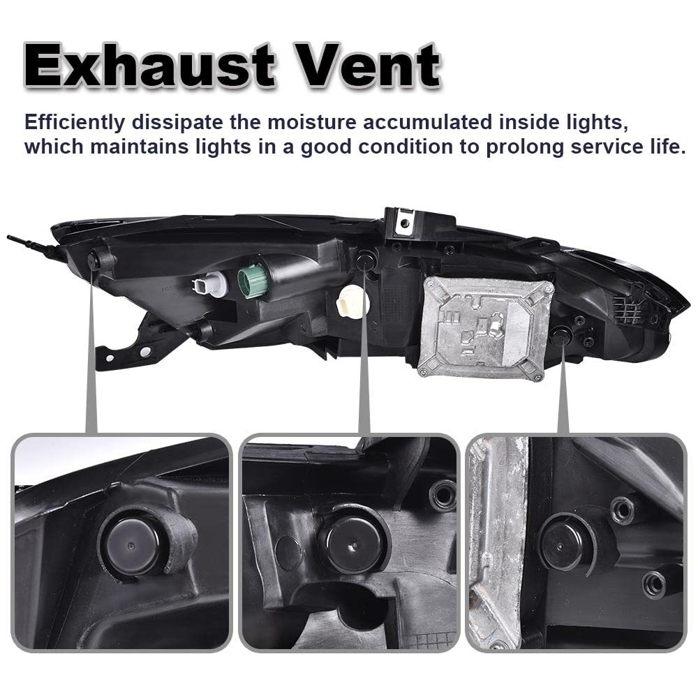 G-PLUS [ White LED DRL Parking Light Turn Signal Lamp With Bulbs Compatible with 2014-2018 Jeep Cherokee 68157103AQ Left Driver Side