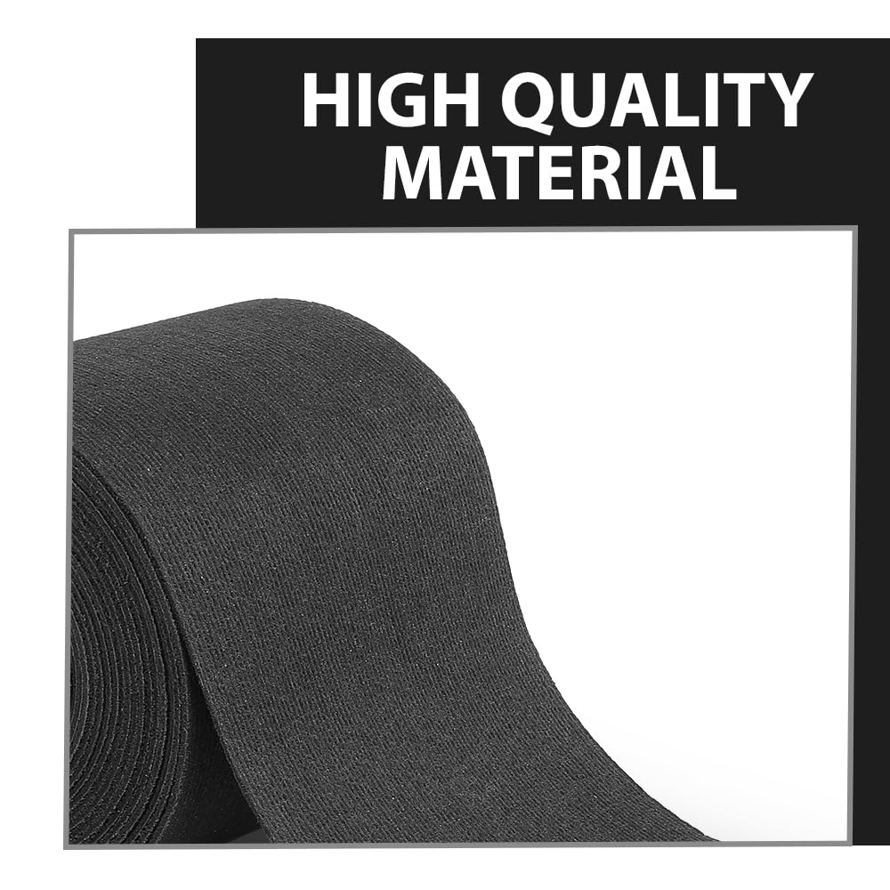 G-PLUS 12" x 50ft Boat Trailer Bunk Carpet, Outdoor Ribbed Marine Bunk Carpet Fit for Boat Trailer Runners Black
