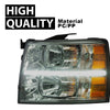 G-PLUS LED DRL Headlights, Fit 2007-2014 Chevy Silverado 2500 3500 & HD/Fit Chevy Silverado 1500 2007-2013 Bumper Headlamps, Smoky Lens Chrome Housing Amber Reflector Left & Right,faros delanteros