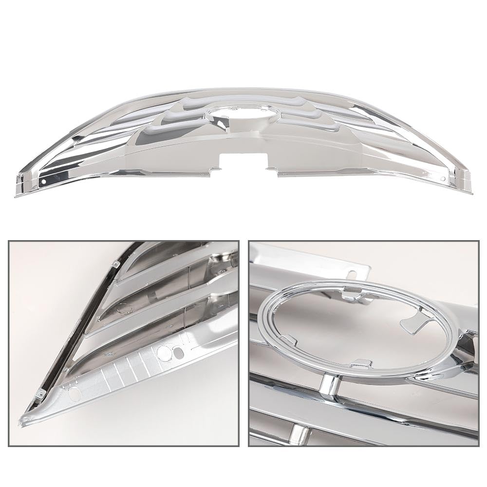 G-PLUS Front Grille Assembly, Compatible with Hyundai Sonata 2011 2012 2013 Chrome ABS Plastic Grill HY1200154, 863503S100
