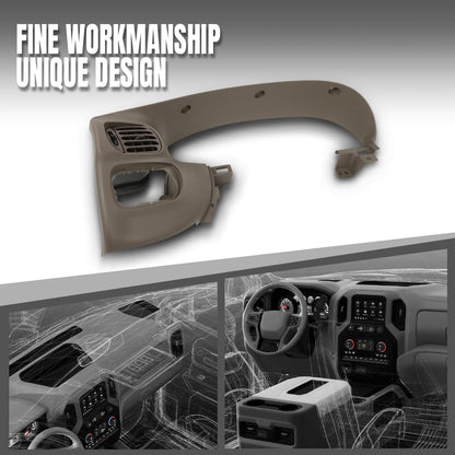 G-PLUS Dash Gauge Front Upper Instrument Cluster Bezel Trim Panel w/ 1 Switch Air Vent C13 Compatible with Ford F150 Expedition 1997-2003 Brown