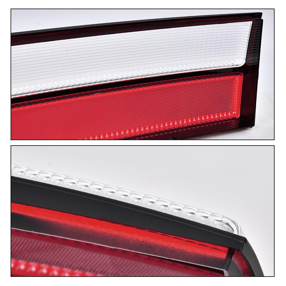 G-PLUS Taillight Lens Red Passenger Side Right Rear Compatible with Ford Mustang 1987-1993 FO2801168, E7ZZ13404A