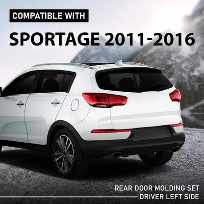 G-PLUS Rear Left Door C Pillar Molding, Compatible with Kia Sportage 2011-2016, Driver Side, 832703W000, 83270-3W000, 832 70 3W 000