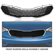 G-PLUS Front Bumper Grille Assembly Chrome Mesh for Kia Forte 2014-2016 Product Image