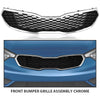 G-PLUS Front Bumper Grill Grille Assembly Chrome Mesh Style Compatible with Kia Forte SX/EX/LX 2014 2015 2016 KI1200156, 86350A7500