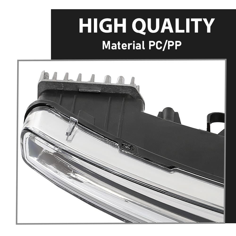G-PLUS Right LED Fog Lamps DRL Daytime Running Lights, Compatible with Porsche Cayenne 958 2015-2017, Passenger Side, 95863118230