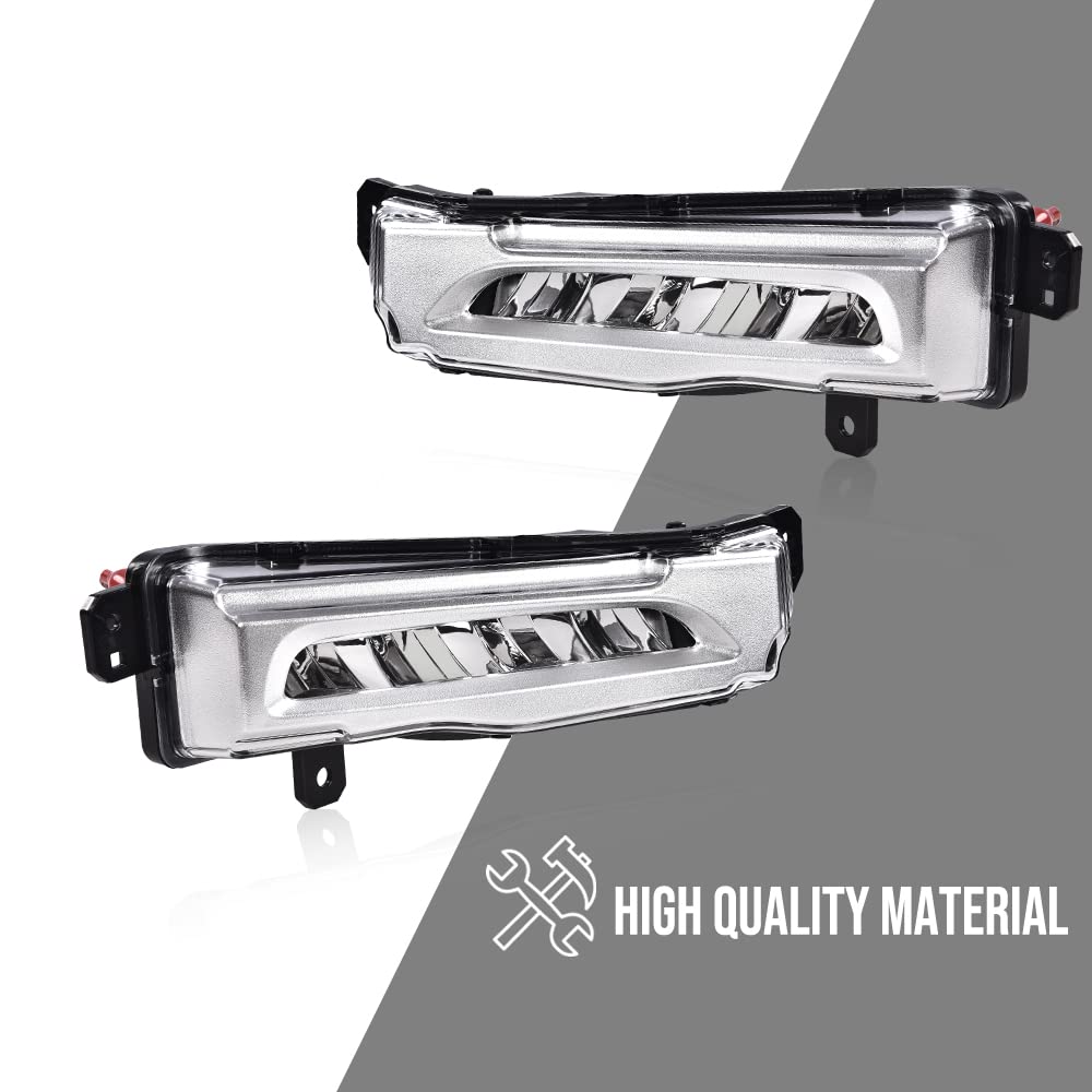 G-PLUS LH & RH Front LED Fog Lights Lamp US NEW 2 Pcs Compatible with 2018-2021 BMW X5/X6/X7 /2018 2019 2020 2021 BMW G05/G06 /G07 Fog Lamp Accessories neblineros para autos delantero faros antiniebla