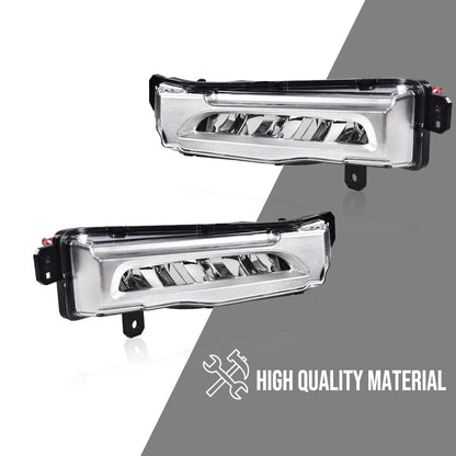 G-PLUS LH & RH Front LED Fog Lights Lamp US NEW 2 Pcs Compatible with 2018-2021 BMW X5/X6/X7 /2018 2019 2020 2021 BMW G05/G06 /G07 Fog Lamp Accessories neblineros para autos delantero faros antiniebla