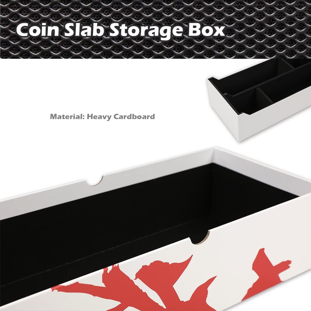 G-PLUS Coin Slabs Storage Box Compatible with PCGS, NGC, ANACS, EVERSLAB, QUICKSLAB for 50 Certified Coins Holders White