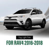 G-PLUS Fog Light Trim Set 2Pcs LH and RH Chrome Trim Compatible with Toyota RAV4 2016-2018 520300R030, 520400R030