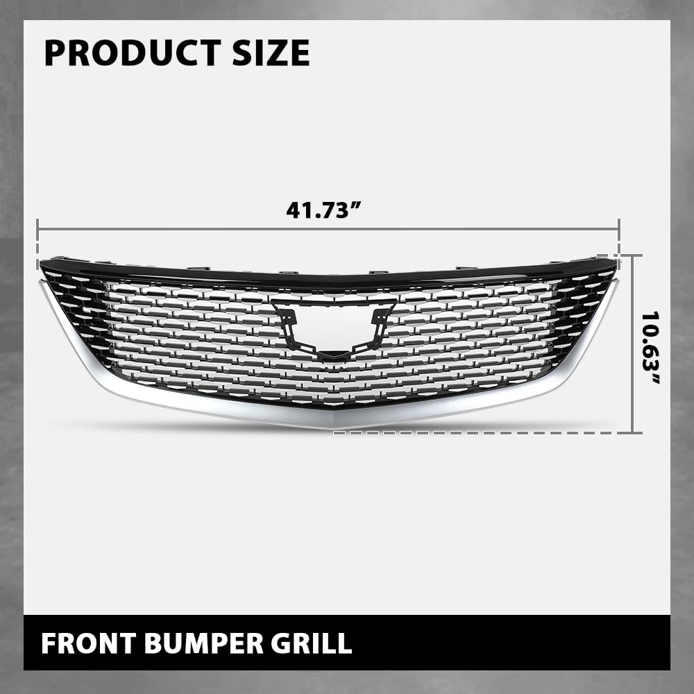 G-PLUS Front Bumper Grill Grille Compatible with Cadillac CT5 Luxury 2020-2023 84934970 Chrome Black