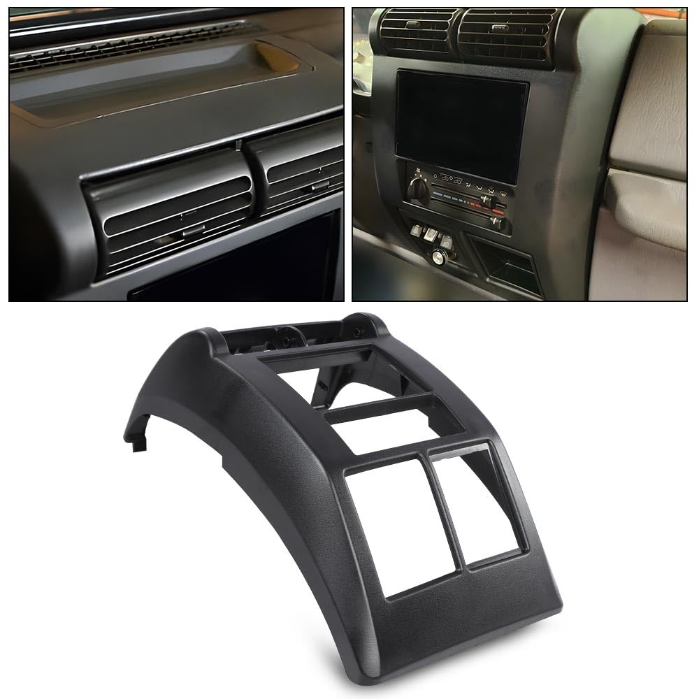 G-PLUS Double Din Radio Dash Cover Kit Compatible with Jeep Wrangler TJ 1997 1998 1999 2000 2001 2002 95-6549 Dash Stereo Mounting Bezel Panel