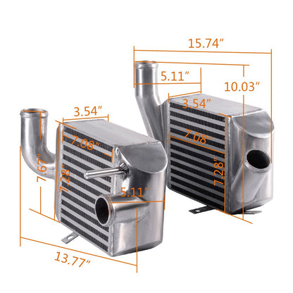 G-PLUS Mount Turbo Intercooler Replacement For Ford F150 2.7L/3.5L EcoBoost 2015-2019,Upgraded Performance Aluminum Intercooler