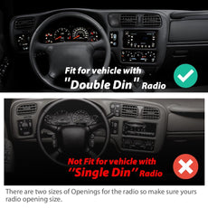 G-PLUS Cluster Dash Bezel for Chevy Blazer S10 GMC Jimmy Sonoma 1998-2004 Black Front View