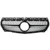 Compatible with W117 CLA Class CLA180 CLA200 CLA250 CLA260 CLA45 AMG 2014 2015 2016 Front Diamond Style Bumper Grille Upper Hood Grill Trim Shell Chrome Black