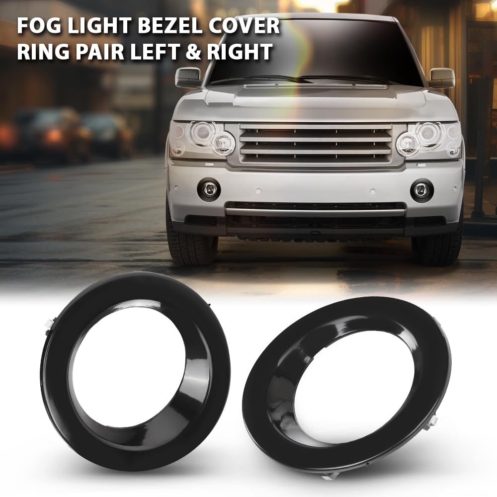 G-PLUS Fog Light Bezel Cover Ring Pair Left & Right Compatible with Land Rover Range Rover 2002-2009