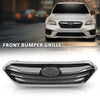 G-PLUS Front Bumper Grille Grill Assembly Black Shell Silver Insert Compatible with Subaru Legacy 2018-2019 91121AL19A