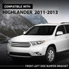 G-PLUS Front Left Bumper Bracket, Compatible with Toyota Highlander Plus 2013/ Highlander (submodel: Base, Hybrid, Hybrid Limited, Limited, SE) 2011-2013, Driver Side, 521460E040, TO1042120
