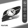 G-PLUS Front Right Passenger Side Bumper Fog Light Bezel Trim Compatible with Buick Encore 2013 2014 2015 2016 GM1038173, 95470237 Chrome Black