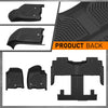 G-PLUS Floor Mats Fit for 2021 2022 2023 2024 2025 Chevy Tahoe & GMC Yukon w/ 2nd Row Bucket Seats, TPE Floor Liners 3 Piece Black All Weather Protection Floor Cargo Liners Accessories