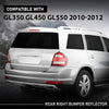 G-PLUS Rear Left Bumper Reflector Light, Compatible with Benz GL-Class X164 GL350 GL450 GL550 2010-2012, 1648201074, 164 820 10 74