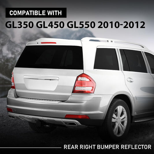 G-PLUS Rear Left Bumper Reflector Light, Compatible with Benz GL-Class X164 GL350 GL450 GL550 2010-2012, 1648201074, 164 820 10 74
