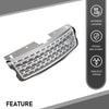 G-PLUS Front Grill Compatible with Land Rover Range Rover Vogue L405 2013 2014 2015 2016 2017 Silver Upper Grille LR055880