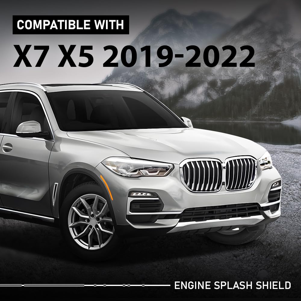 G-PLUS Engine Splash Shield Front Compatible with BMW X5 2019-2024, Fit X6 2020-2024, Fit X7 2019-2024 51487468803, BM1228191