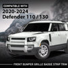 G-PLUS Front Bumper Grille Badge Strip Trim Compatible with Land Rover Defender 90 110 130 2020-2024 LR134880, L8B28L001, L8B28L001A