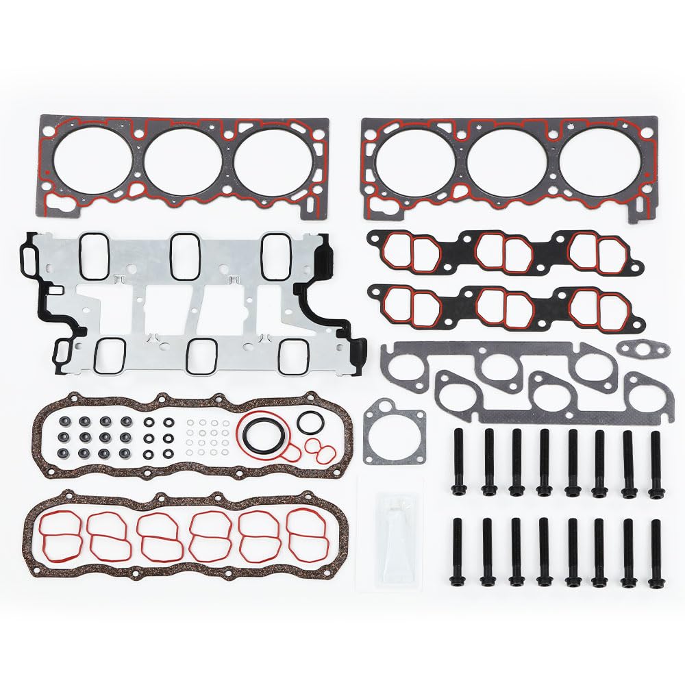 G-PLUS Head Gasket Set Bolts Compatible with Ford Explorer Ranger 4.0L 1997-2000/Fit Mazda B4000 4.0L 1997-2000/Fit Ford Aerostar 4.0L 1997 HS9081PT-1 ES72794