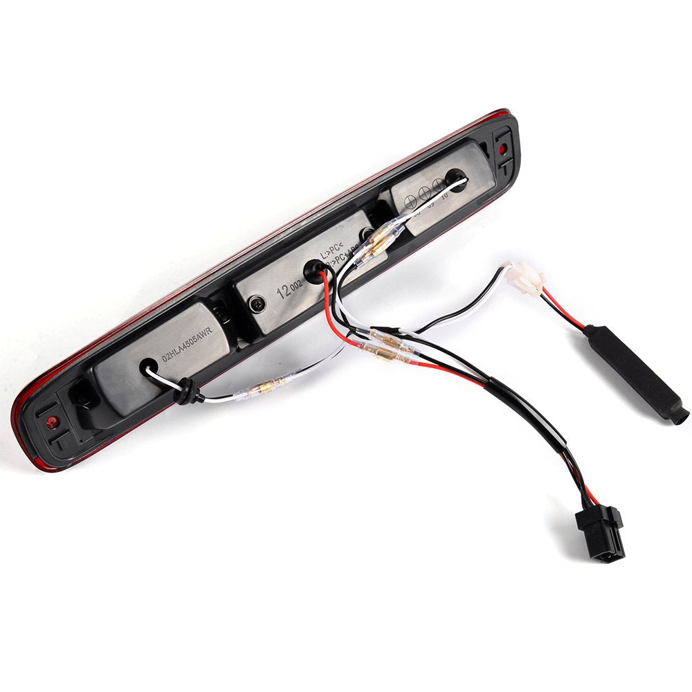 G-PLUS LED 3rd Third Brake Light Compatible With Chevy Silverado GMC Sierra 1500 2500HD 3500 1999-2006,3RD Cargo Tail Lamps Chrome Housing Red & Clear Lens Tersera Luz De Freno