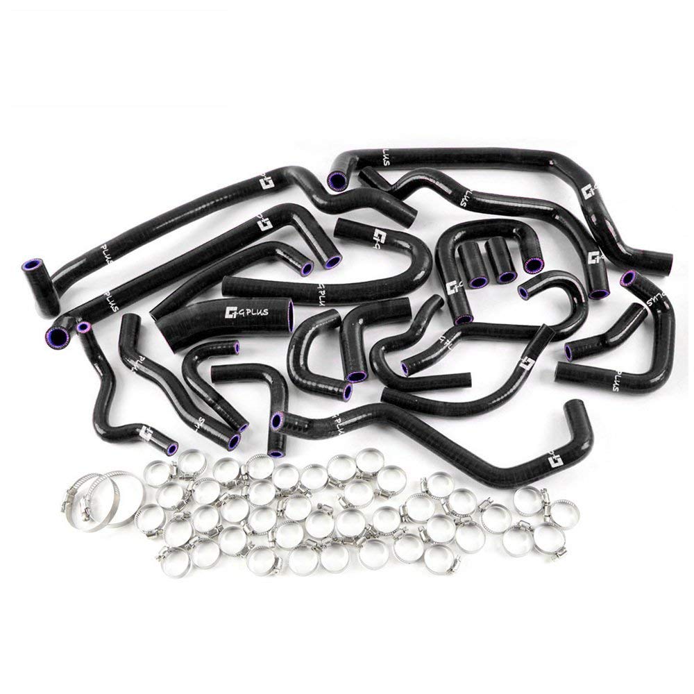 Replacement For NISSAN SILVIA/180SX/200SX S13 CA18DET 1989 1990 1991 1992 1993 1994 Black Silicone Radiator Heater Hose Pipe Kits Clamps