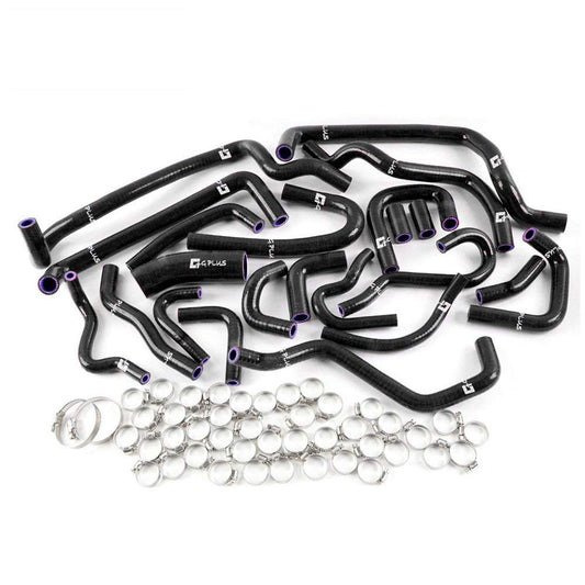 Replacement For NISSAN SILVIA/180SX/200SX S13 CA18DET 1989 1990 1991 1992 1993 1994 Black Silicone Radiator Heater Hose Pipe Kits Clamps
