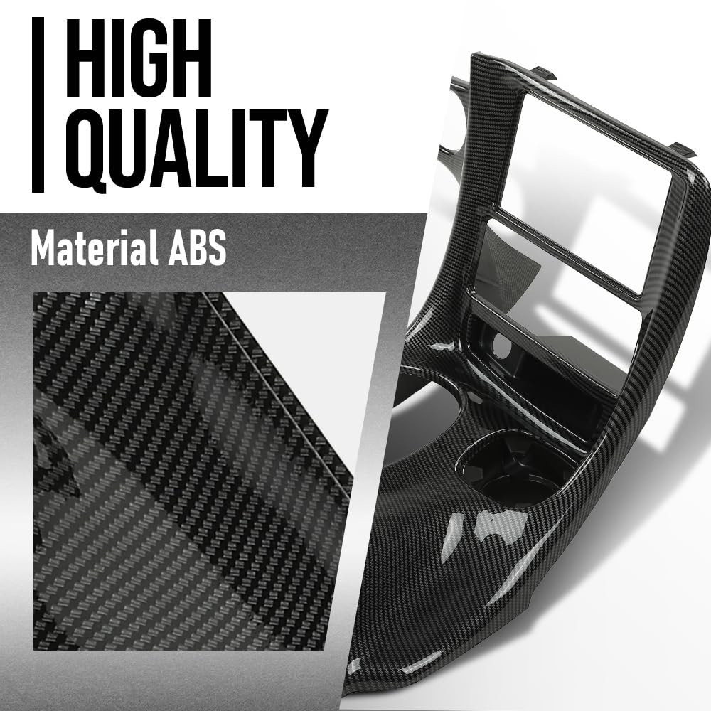 G-PLUS Double Din Radio Center Dash Bezel Kit, Compatible with Chevy Corvette C5 1997 1998 1999 2000 2001 2002 2003 2004 Carbon Fiber Black 10407815