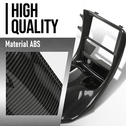 G-PLUS Double Din Radio Center Dash Bezel Kit, Compatible with Chevy Corvette C5 1997 1998 1999 2000 2001 2002 2003 2004 Carbon Fiber Black 10407815