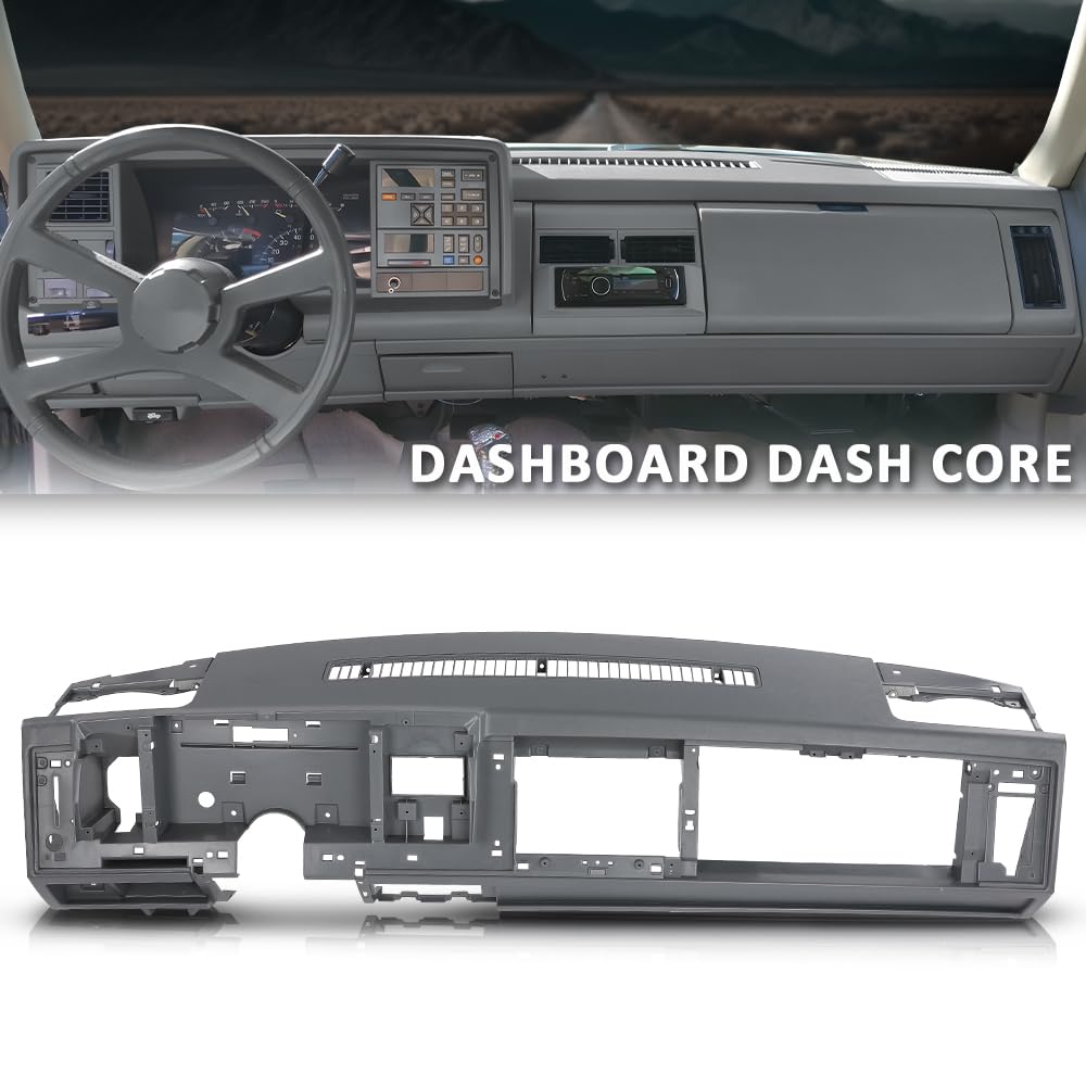 G-PLUS Dash Dashboard Core Compatible with 1988-1994 Chevy & GMC Truck Fit 1992 1993 1994 Chevy Blazer GMC Yukon Suburban Gray