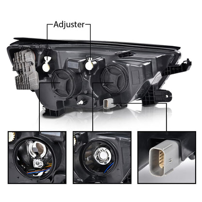 G-PLUS LED DRL Headlight Compatible with Buick Encore 2017-2022 Headlamp w/Bulbs Clear Lens Black Housing Amber Reflector Left Driver Bumper Headlamps,faros delanteros