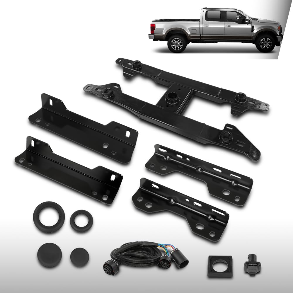 G-PLUS Gooseneck Hitch Prep Package Compatible with Ford F250 F350 F450 F550 Super Duty Truck 2017-2022 Fit 6.75' or 8' Bed Lengths LC3Z-5F057-A Black