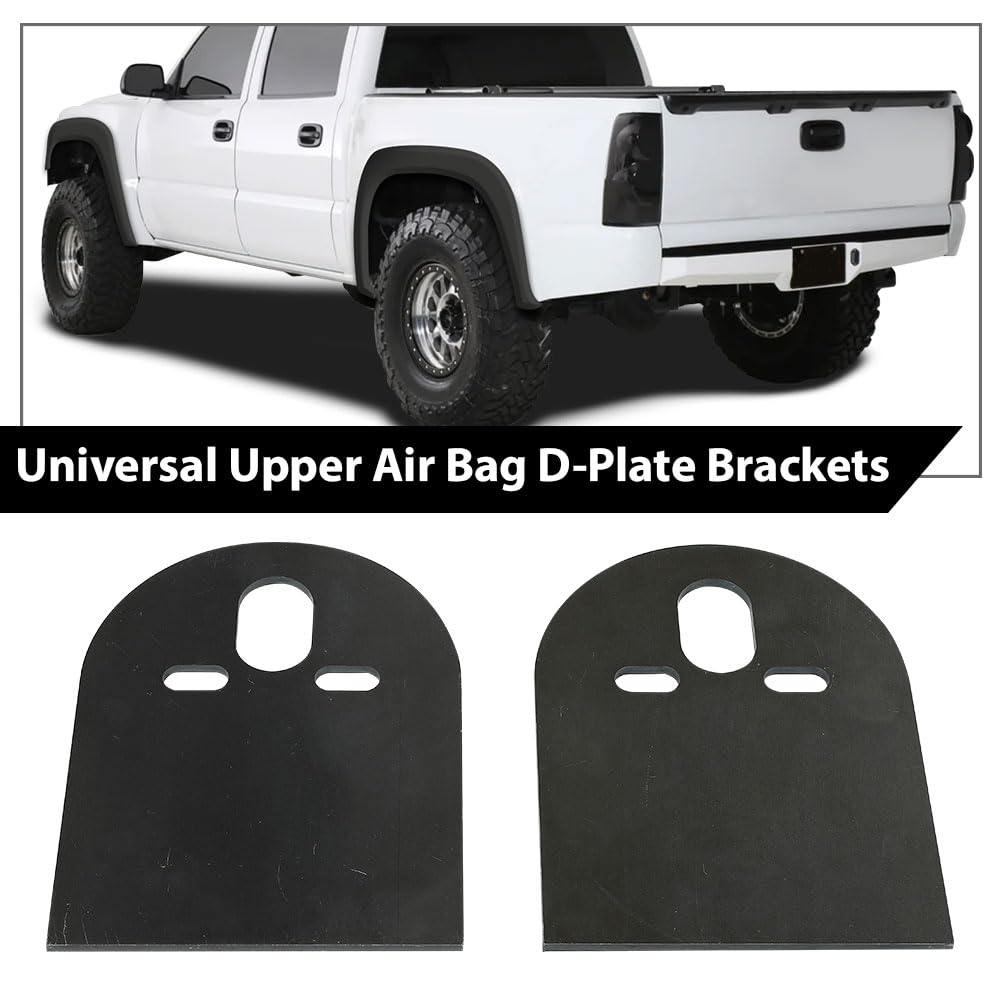 G-PLUS 2500lb 2600lb Steel Upper D Plate Mounting Brackets Air Bag Suspension Pair
