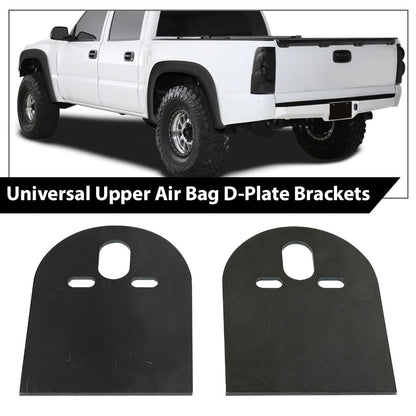 G-PLUS 2500lb 2600lb Steel Upper D Plate Mounting Brackets Air Bag Suspension Pair