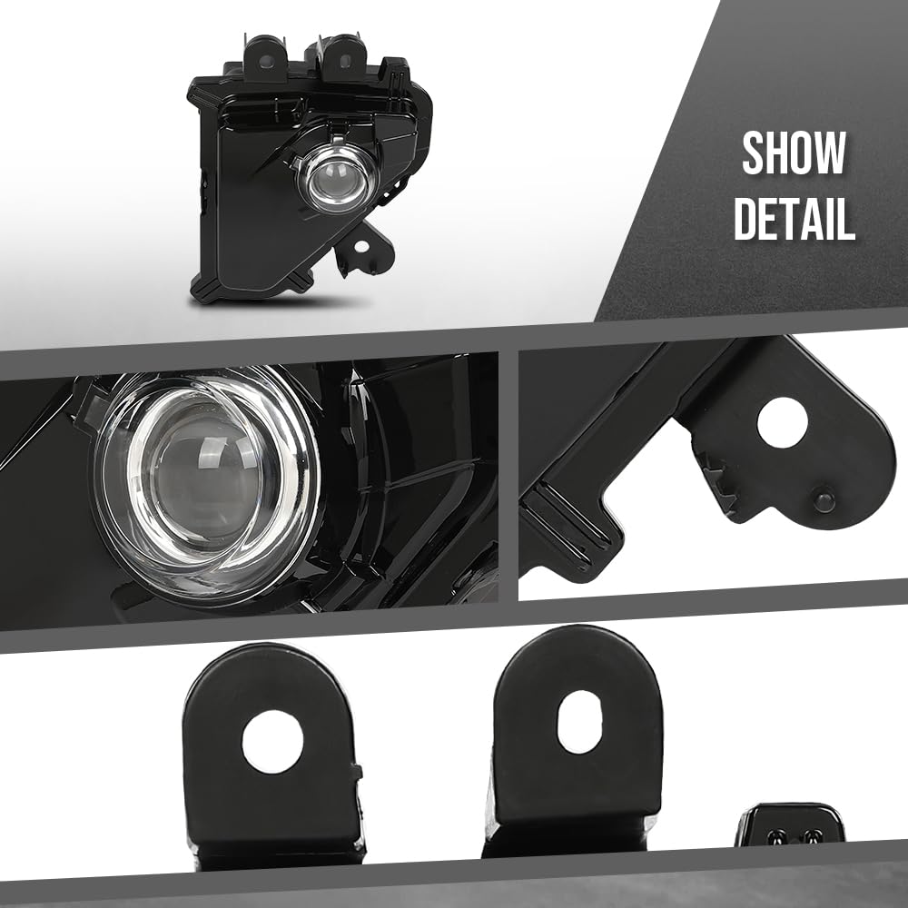 G-PLUS LED Front Bumper Fog Light Lamp Left Driver Side Compatible with LX GX460 2014-2023 8122060110 Black