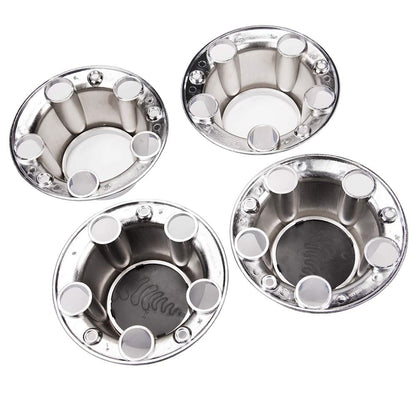 G-PLUS Chrome Wheel Hub Center Caps Compatible with Ford F150 Truck/Bronco 1980-1996, Compatible with Ford Van 1992-1996, 4x4 Front 4WD Wheel Drive (Includes 12 mounting Screws)
