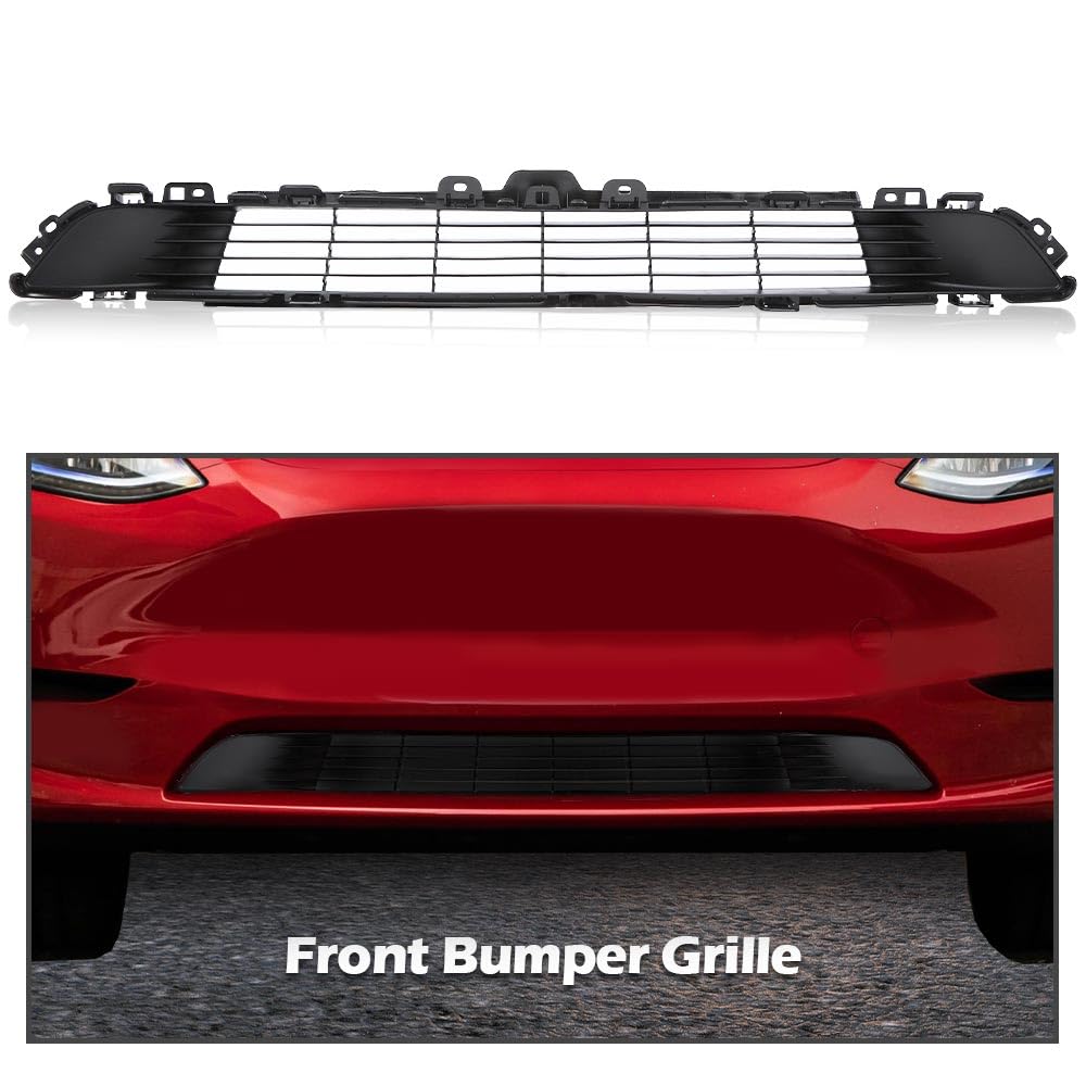 G-PLUS New Front Bumper Grille Insert Compatible With 2020-2023 Tesla Model Y 1493759-00-A