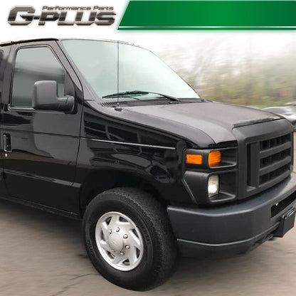G-PLUS Headlight Trim Bezel with Parking Turn Signal Light Compatible With 08-14 Ford E150/08-14 Ford E250/08-19 Ford E350 (Passenger Side (Right))