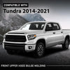 G-PLUS Hood Bulge Molding Compatible with Toyota Tundra 2014-2021 Front Upper Grille Hood Scoop Chrome TO1231102 76180-0C030
