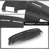 G-PLUS TPE Dashboard Molded Dash Cover Cap Compatible with BMW 318i 325e 325i 325is 1984 1985 1986 1987 1988 1989 1990 Black