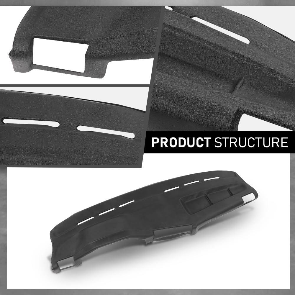 G-PLUS TPE Dashboard Molded Dash Cover Cap Compatible with BMW 318i 325e 325i 325is 1984 1985 1986 1987 1988 1989 1990 Black