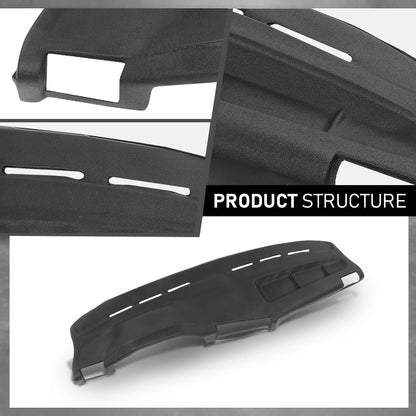 G-PLUS TPE Dashboard Molded Dash Cover Cap Compatible with BMW 318i 325e 325i 325is 1984 1985 1986 1987 1988 1989 1990 Black